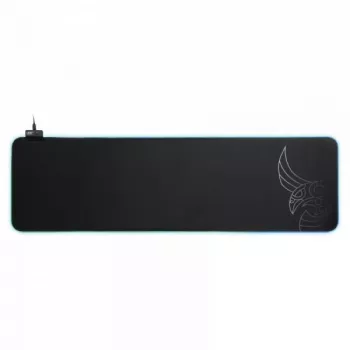 L33T Gaming 160406 Asar Bardagi XXL RGB Gaming pelēks paliktnis, ātra virsma. 920 x 294 x 3 mm, Melns