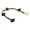 DeLOCK - Barošanas bloks - iekšējais barošanas bloks, 4 kontaktu (S) uz SATA strāvu (R) - 40cm - Daudzkrāsains (60142)