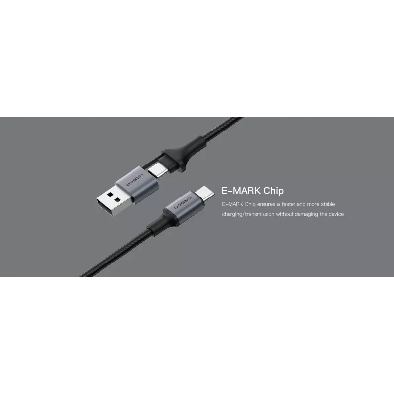 USB Type-C 2-in-1 kabelis Orsen S8, 5A, 1,5 m (ātrā uzlāde/dati)