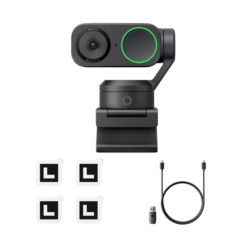 Tīmekļa kamera Insta360 Link 2 3840 x 2160 pikseļi USB Melna