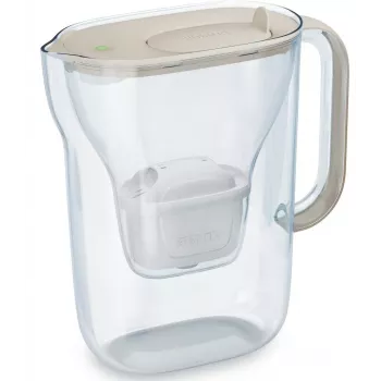 Ūdens filtra krūze BRITA Style Essential 2,4 L ar 2 rezerves kasetnēm (smilšu krāsā)