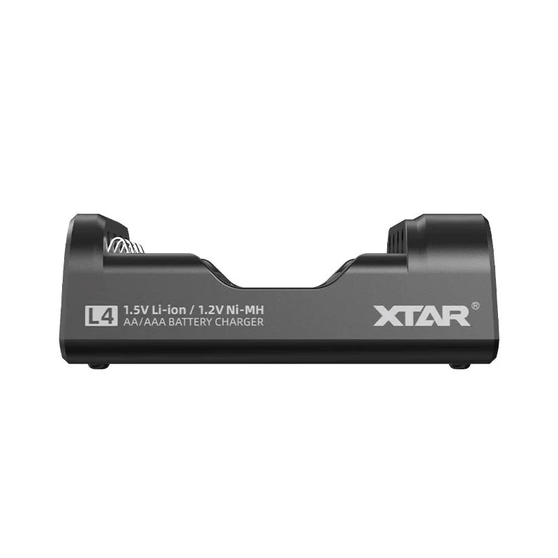 Akumulatoru lādētājs XTAR 4 vietu, AA/AAA (Li-ion, NiMH) USB-C, LED indikatori, melns