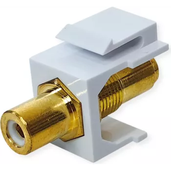 VALUE ROLINE Keystone-Coupling RCA Shielded Plastmasa Balts (25.99.8211)