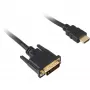 Kabelis HDMI/DVI-D Sharkoon 1m
