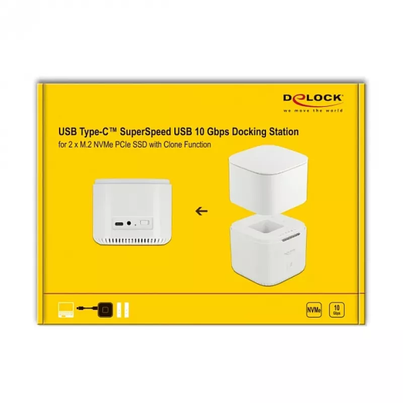 SSD korpuss DeLOCK 63331 balts M.2