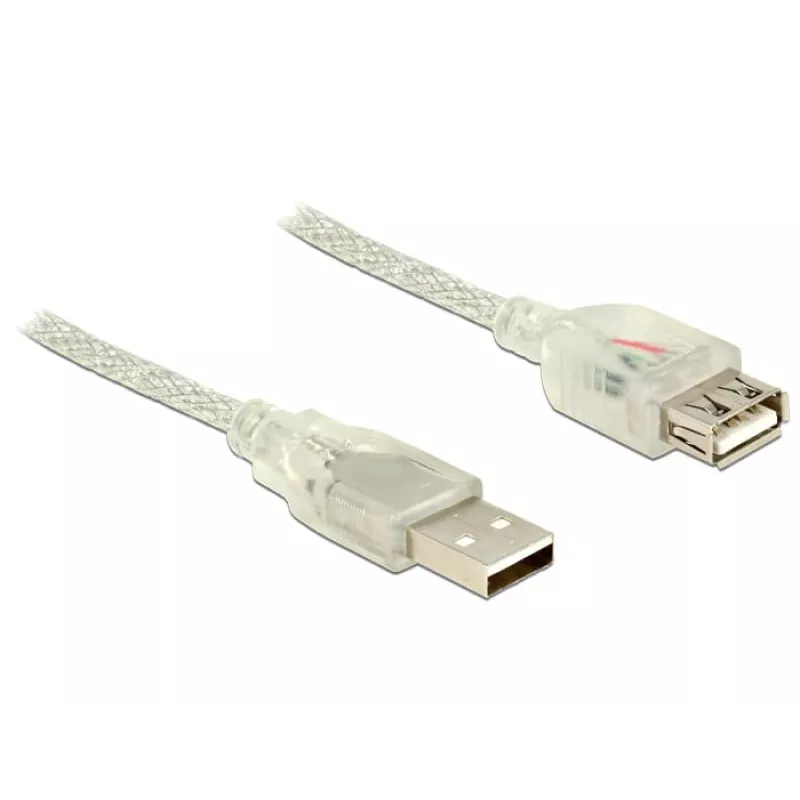 USB kabelis DeLOCK 83881 USB 2.0 1 m USB A Caurspīdīgs