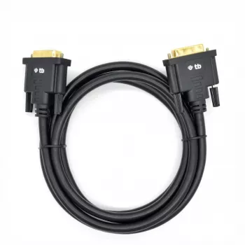 TB MM DVI 24 + 1 kabelis 1,8 m, melns, zelts (AKTBXVD24DVI18B)