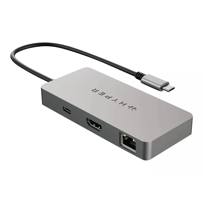 HYPER HDMB2 interfeisa centrs USB 3.2 Gen 1 (3.1 Gen 1) Type-C 5000 Mbit/s Nerūsējošais tērauds