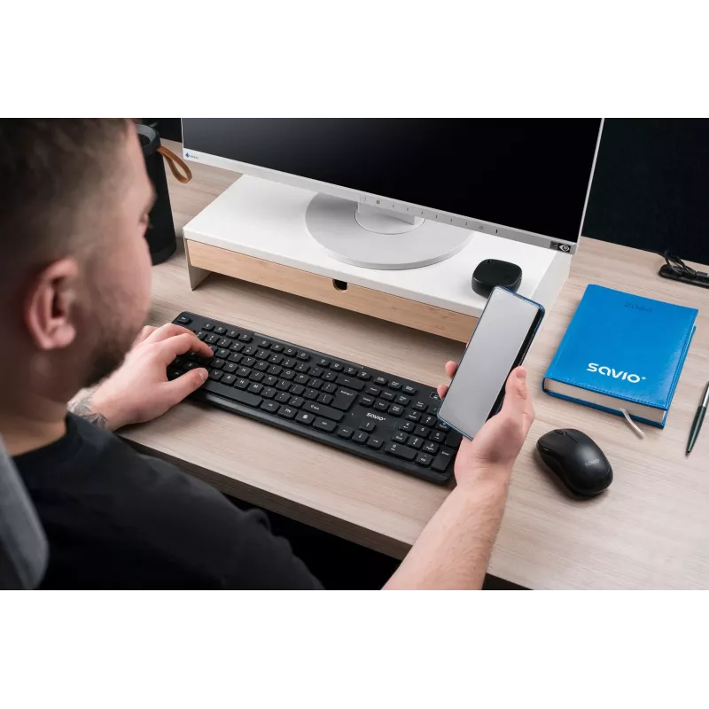 Savio KB-02 tastatūra mājām/birojam USB QWERTY melna