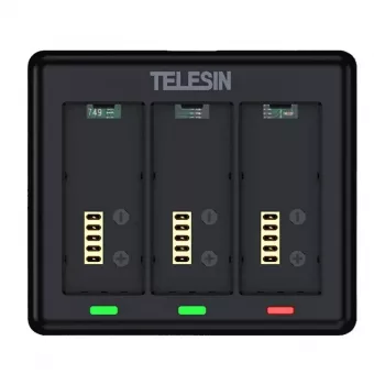 Lādētājs 3 akumulatoriem Telesin S0-BCG-12-TGP GoPro HERO 13 — 3 slotu USB lādētājs