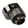 Adapteris BitsPower X-Cross G1/4 collas vīriešu uz G1/4 collas sieviešu, 5 mm nobīde, spīdīgi melns