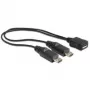 USB kabelis DeLOCK 20,5 cm USB micro-B 2 x USB micro-B