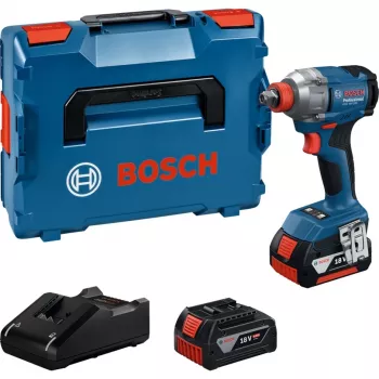 Bezvada triecienuzgriežņatslēga GDX 18V-285 Professional, 18 volti (zila, 2x litija jonu akumulators 4,0 Ah, L-BOXX kastē)
