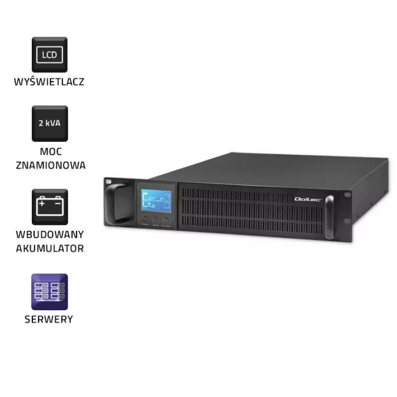 UPS QOLTEC 53946 Line Interactive 2 kVA nepārtrauktās barošanas avots