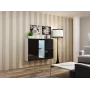 Cama Kumode VIGO 90/120/38 balts/melns glancēts