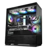 PC korpuss CHRONIX V2 Mid Tower ARGB ventilators x3 melns