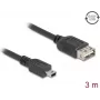 USB kabelis DeLOCK 81526 3m Mini-USB B USB A melns USB 2.0