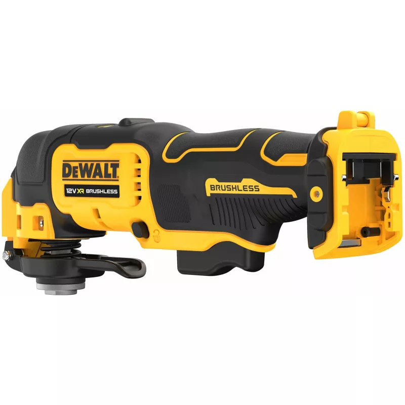 Oscilējošais daudzfunkciju instruments DeWalt DCS353NT-XJ, bezsuku motors, bezvada, 12 W, 840 g, melns/dzeltens