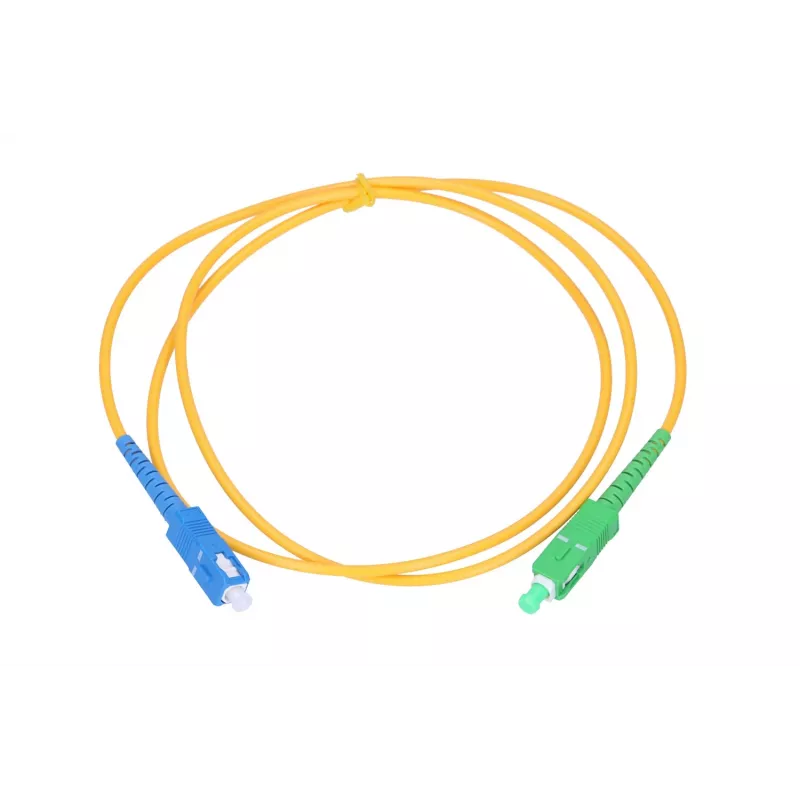 Extralink Patchcord SC/APC-SC/UPC vienmodas simplekss G652D 3mm 0.5m