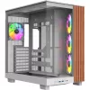 Datora korpuss Thermaltake View 380 XL WS ARGB Snow balta — Midi Tower, ATX atbalsts, ar logu