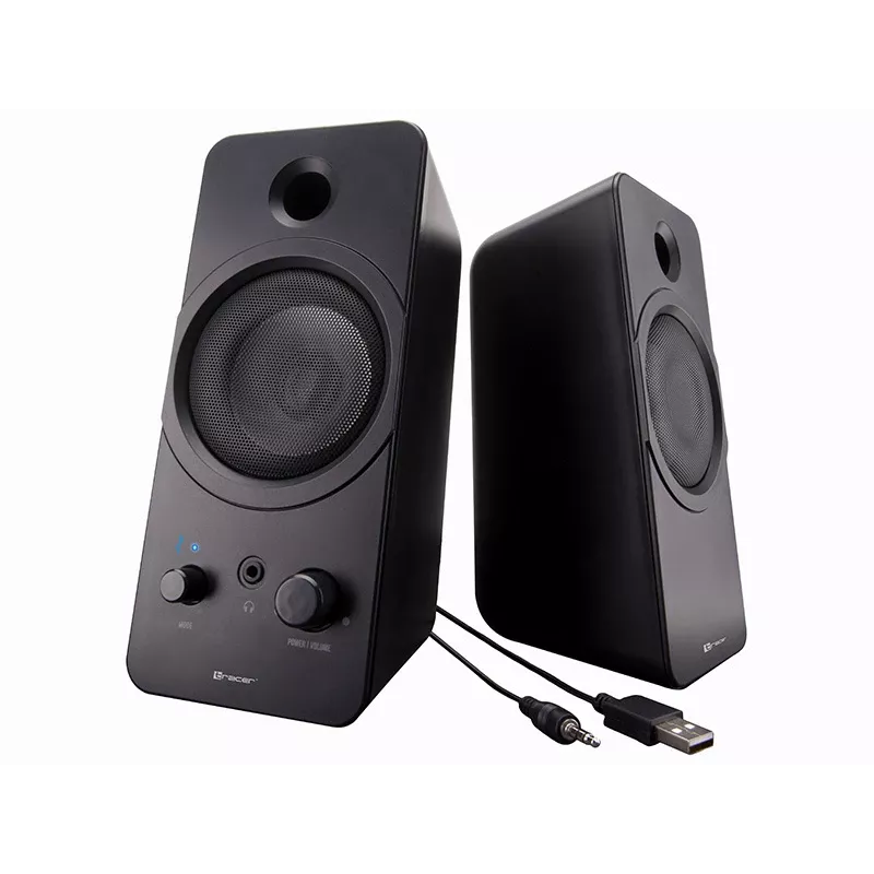 Desktop 2.0 TRACER Mark Loudspeaker 12 W, USB barošana, Bluetooth, 2‑ceļu, 2 skaļruņi, melns