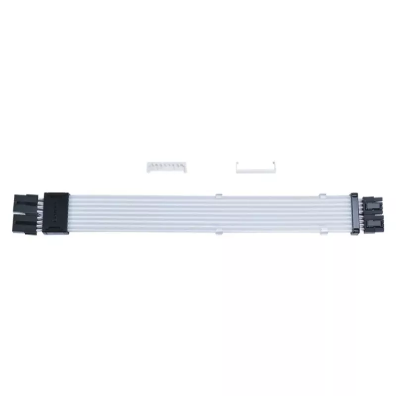 PCIe RGB kabelis Lian Li Strimer Wireless, 2x 8 kontaktu savienotāji, 0,34 m, melns/caurspīdīgs, silikons/TPE