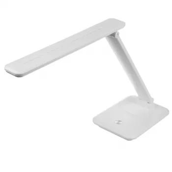 LED galda lampa MACLEAN MCE614W 9W, balta, regulējams slīpums un aptumšojama