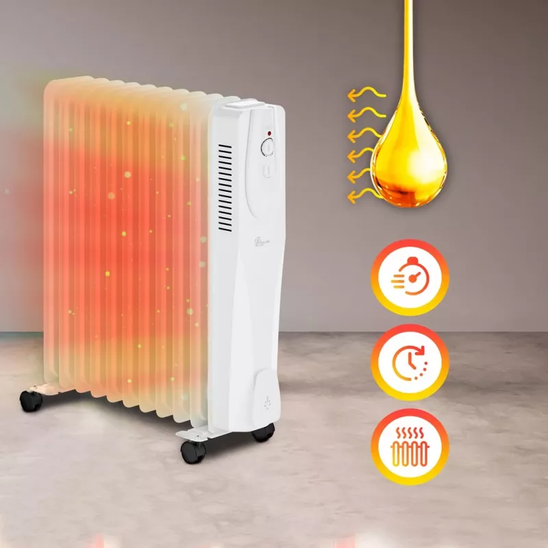 Extralink eļļas radiators NY-25W1 2500W, 11 ribas