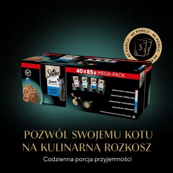 SHEBA Sauce Collection Fish flavors collection - mitrā kaķu barība - 40x85 g