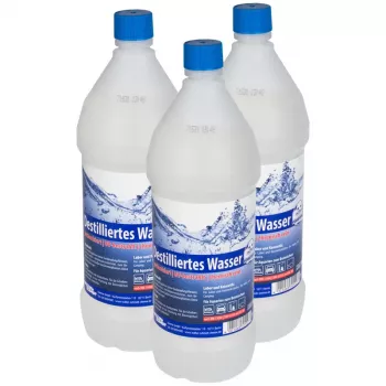Destilēts ūdens (DIN 13060, DIN 43530 & EN 285) - 3x 1 L