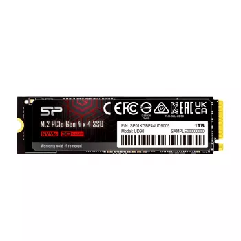 M.2 NVMe SSD Silicon Power UD90 1 TB PCIe 4.0, Read 4800 MB/s, Write 4200 MB/s, 3D NAND, NVMe 1.4