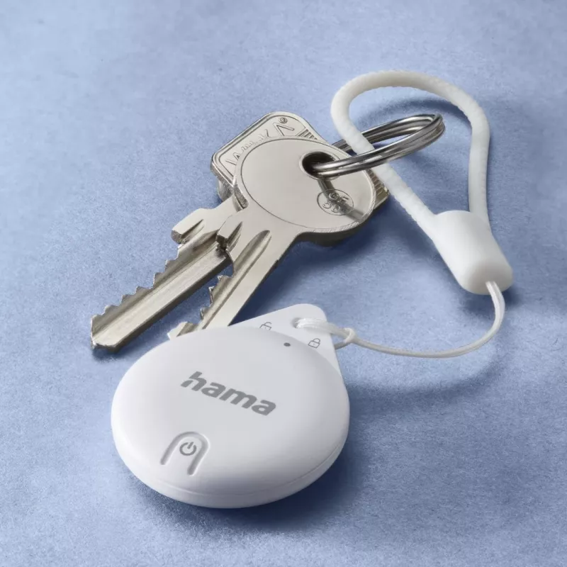 HAMA Item Finder 00185815 Bluetooth Apple Find My lietotnei, balts — izsekotājs personisko priekšmetu atrašanai