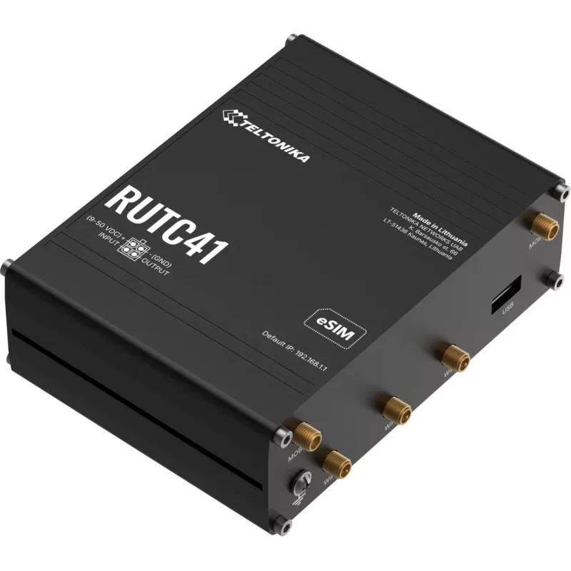 TELTONIKA RUTC41 4G LTE EDGE rūpnieciskais mobilais maršrutētājs, rūpnieciskais mobilais maršrutētājs RUTC41000000