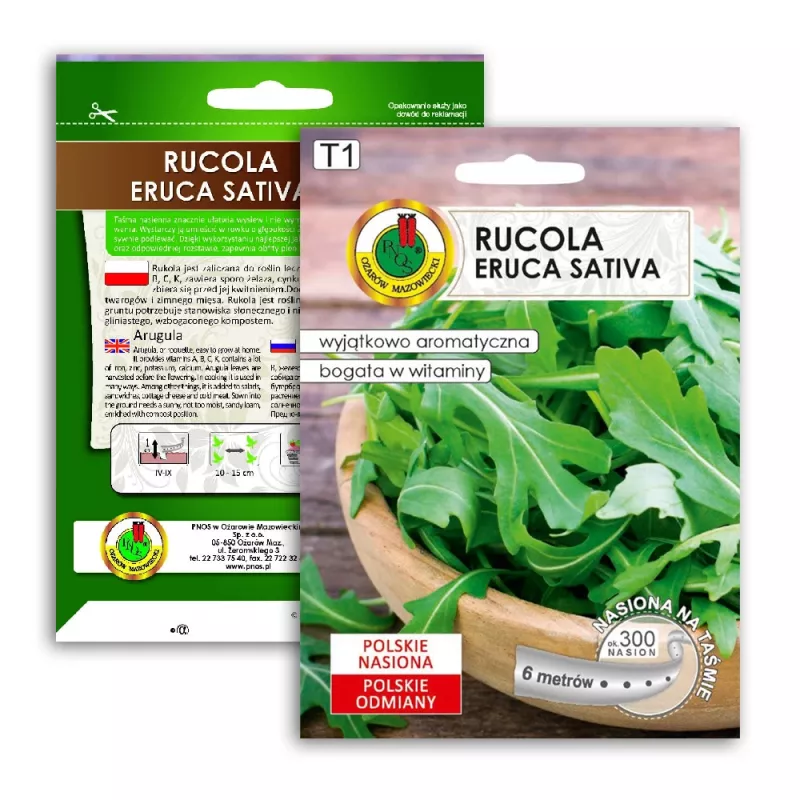 Sēklas uz lentes — Apte Rukola (Eruca sativa) 6 m mājas un dārza audzēšanai