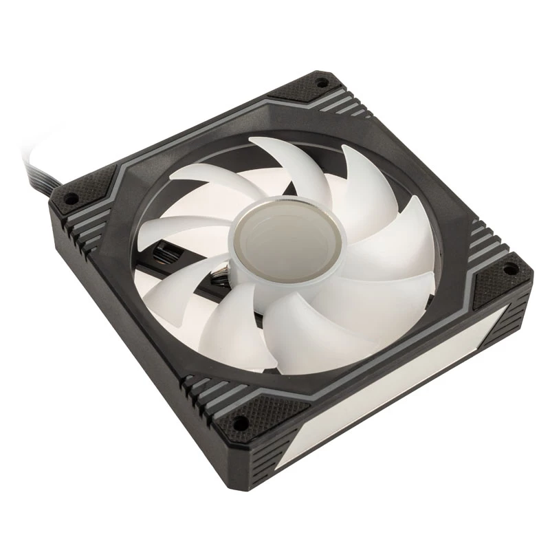 120 mm Kolink Umbra X ARGB PWM ventilators — 1 600 apgr./min, 24 dB, melns