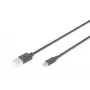 Assmann USB 2.0 savienojuma kabelis. tips A — micro B M/M. 1,0 m. USB 2.0 saderīgs. UL. melns (AK-300110-010-S)