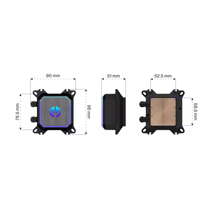 ENDORFY Navis F280 ARGB datora korpusa universālais šķidruma dzesētājs 14 cm melns 1 gab.