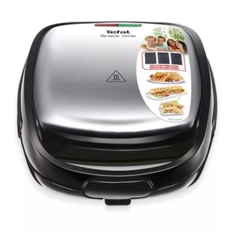 Tefal SW342D38 3 vienā sendviču tosteris, melns / nerūsējošais tērauds