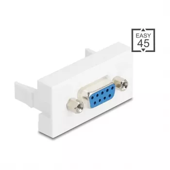 VGA sienas kontaktligzda DELOCK 81556, ligzda-ligzda, balta, ABS, 45×22,5×17,4 mm