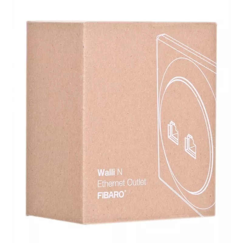 Fibaro Walli N kontaktligzda 2 x RJ-45 Balta