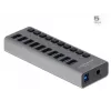 DeLOCK ārējais 5 Gbps USB centrmezgls ar 10 portiem + slēdzis