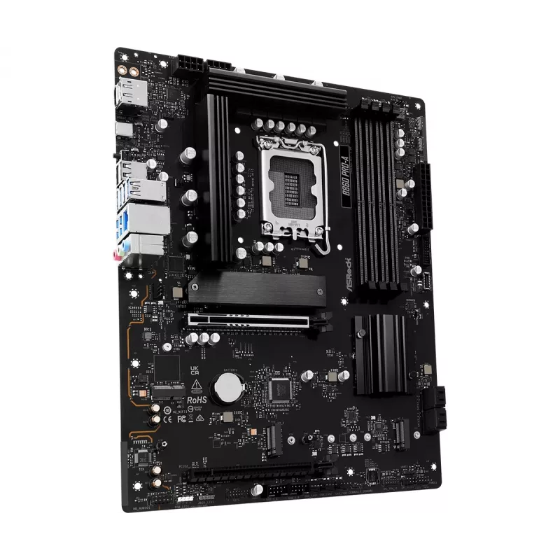 Mātesplate ASRock B860 Pro-A — Intel B860 ATX, LGA 1851, DDR5, 4x DIMM, 256GB, 2.5Gb LAN, 1x M.2, 4x SATA III