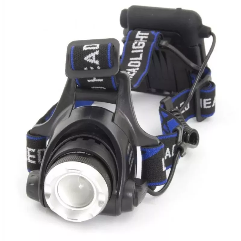 Galvas lukturītis ESPERANZA EOT005 — LED Cree T6, 3 W, 600 lm, AA x2, alumīnija korpuss, ūdensizturīgs, triecienizturīgs, regulējama galvas siksna