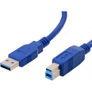 USB kabelis Helos 014681 USB 3.2 Gen 1 1m USB A USB B zils