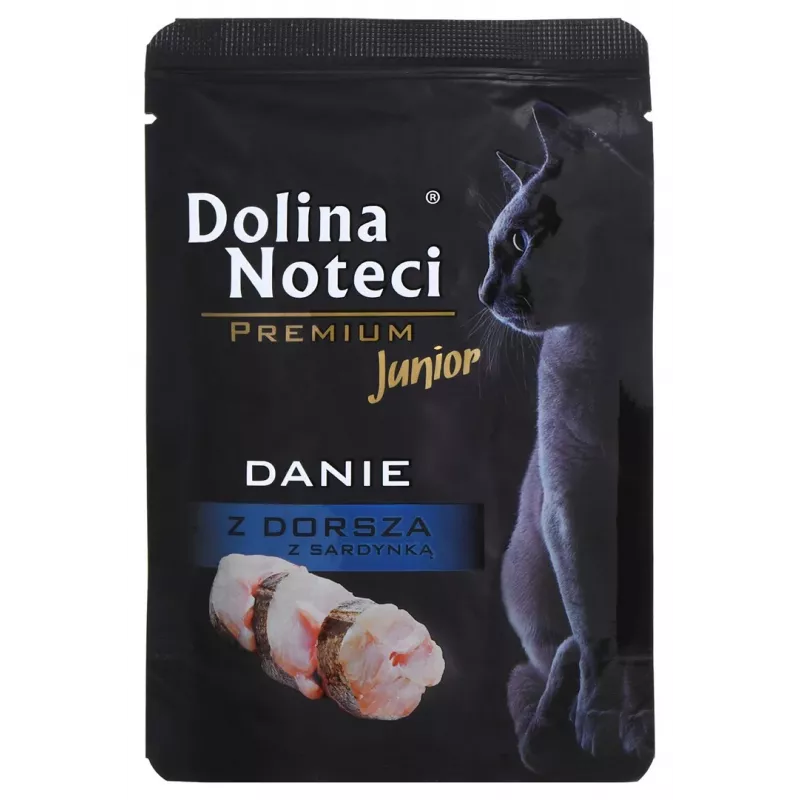 Dolina Noteci Premium mencu un sardīņu maltīte — mitrā barība kaķēniem — 85g