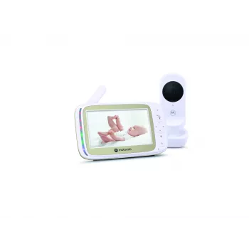 Motorola 5.0” Wi-Fi video bērnu monitors ar Stargrip gultiņas stiprinājumu | VM45 Connect | Balts