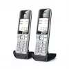 Gigaset COMFORT 500HX duo Analog/DECT telefons ar zvanītāja ID, melns, sudrabs