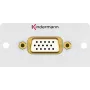 Kindermann Konnect 50 alu - Modulares Faceplate-Snap-In - HD-15 (7444000901)