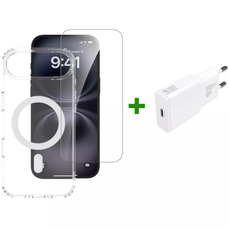 4smarts mobilā tālruņa maciņš Border Transparent balta iPhone 17 Air