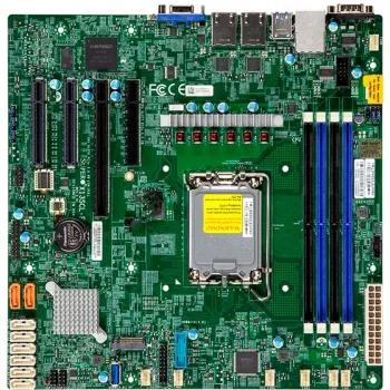 Super Micro SUPERMICRO X13SCL-F - Mātesplate - micro ATX - LGA1700 ligzda - C262 mikroshēmojums - 2 x Gigabit LAN - Iebūvētā grafika (MBD-X13SCL-F-B)
